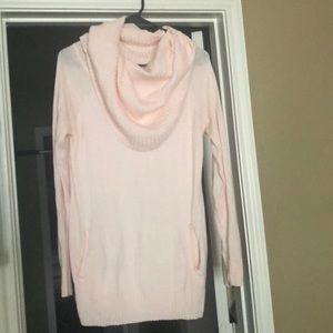 Light pink New York & Company cowl neck sweater